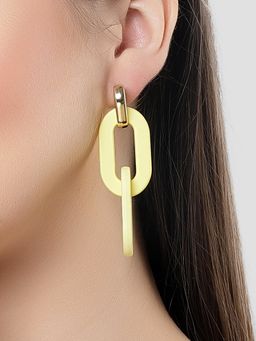 Karatcart - Women Gold & Yellow Link Drop Earrings