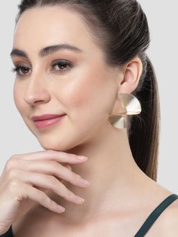 Karatcart - Women Gold Tone Twisted Drop Earrings