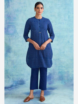 Folksong - Indigo Dabu Print Kurta