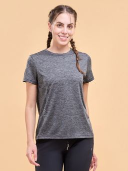 Enamor - Short Sleeve Crew Neck Workout T-Shirt for Women Relaxed Fit Quick Dry A309