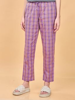 Enamor - Mid Rise Full Length Adjustable drawstring Hangout Pant For Women - E4A5