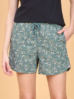 Enamor - Mid Rise Mid Thigh Length Adjustable drawstring Hangout Shorts For Women - E7A1