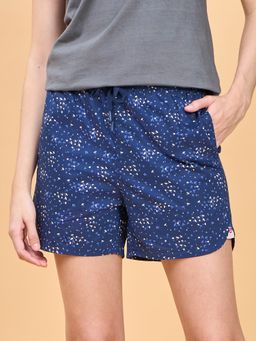 Enamor - Mid Rise Mid Thigh Length Adjustable drawstring Hangout Shorts For Women - E7A1