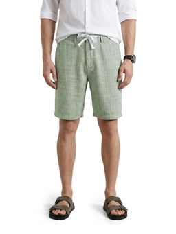 The Indian Garage Co - Men Green Regular Fit Solid Mid-Rise Shorts