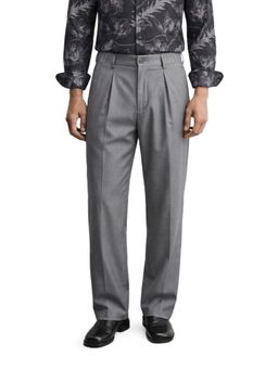 The Indian Garage Co - Men Relaxed Fit Textured Mid-Rise Trouser