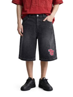 The Indian Garage Co - Men Black Printed Mid-Rise Denim Shorts