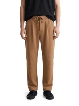 The Indian Garage Co - Men Brown Loose Fit Textured Mid-Rise Trackpant