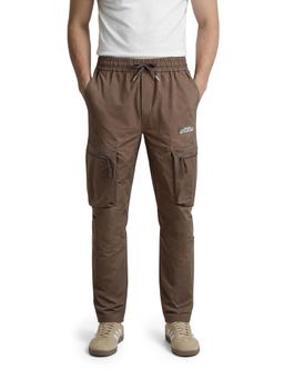 The Indian Garage Co - Men Brown Relaxed Fit Solid Mid-Rise Cargo