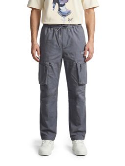 The Indian Garage Co - Men Grey Relaxed Fit Solid Mid-Rise Cargo