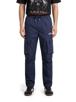 The Indian Garage Co - Men Blue Relaxed Fit Solid Mid-Rise Cargo