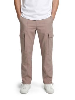 The Indian Garage Co - Men Mauve Relaxed Fit Solid Mid-Rise Cargo
