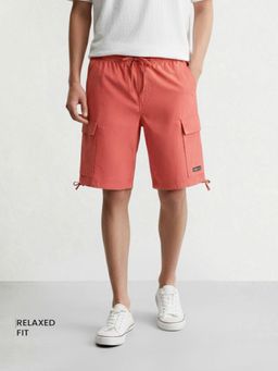 The Indian Garage Co - Men Relaxed Fit Mid-Rise Cargo Shorts