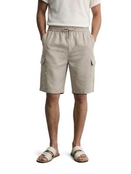 The Indian Garage Co - Men Relaxed Fit Textured Mid-Rise Cargo Shorts