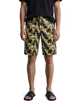 The Indian Garage Co - Men Green Fit Camouflaged Mid-Rise Shorts
