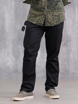 WROGN - Men's Casual Straight Fit Trouser - Black