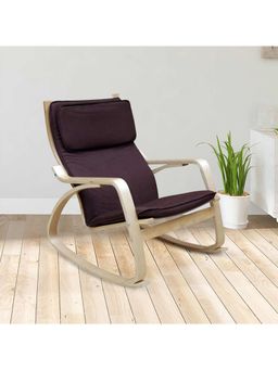 HomeTown - Vita Engineered Wood Rocking Chair in Brown Colour