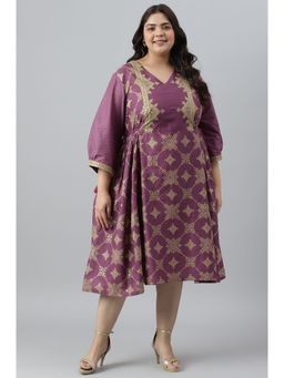 W - Purple Geometric Dress