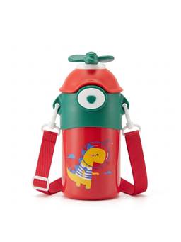 House of Quirk - Steel Kids Bottle Lockable Lid Duckbill Straw Water Bottle
