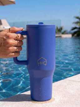House of Quirk - Tumbler with Handle and Simple Flip Straw