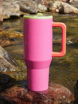 House of Quirk - Tumbler with Handle and Simple Flip Straw