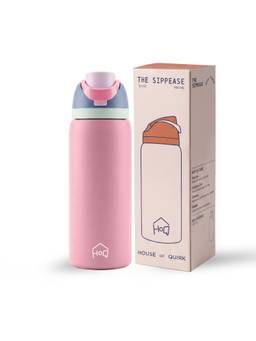 House of Quirk - Sippease Stainless Steel Water Bottle with Straw for Sports and Travel