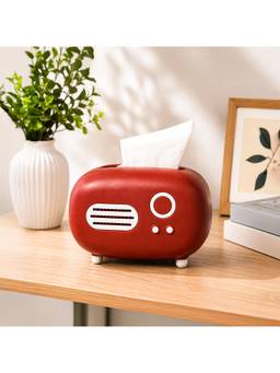 Voncasa - Vintage Plastic Napkin Holder | Retro Radio Design Tissue Box