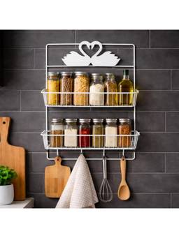 Voncasa - Metal Wall Mounted Organizer and Storage Rack | Multi-Purpose Shelf for Keys