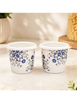 Voncasa - Airtight Melamine Storage Jars Set with Floral Pattern