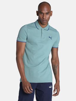 Puma - Collar Tipping Mens Green Polo T-Shirt