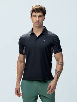 LOTTO - Men's Play Black Polo T-shirt