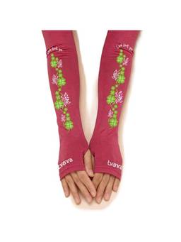 TVARRA - Lucky Charm Printed Fingerless Red Arm Sleeves