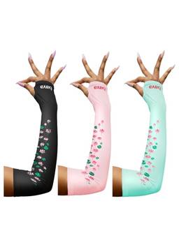 TVARRA - Anti-Tan Fingerless Multi-Color Arm Sleeves (Pack Of 3)