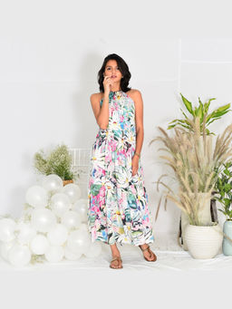 Oodeypore - Rosemary Tiered Long White Maxi Dress