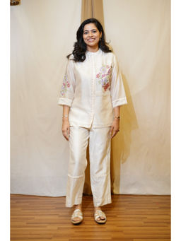 SHOWSHA - Ivory Embroidered Shirt