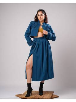 AHI Clothing - Ivy - Midnight Blue Braided Co-Ord