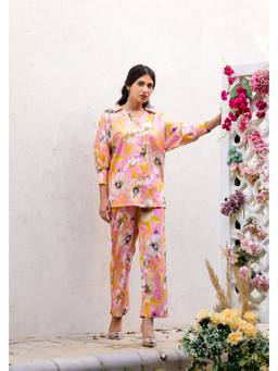 Chrkha - Garden- Pink Co-Ords