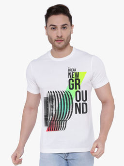 THREADCURRY - Break Newground Creative Graphic Printed T-shirt For Men