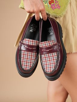 Theater - Women Dr Storm Cherry Printed Penny Loafers
