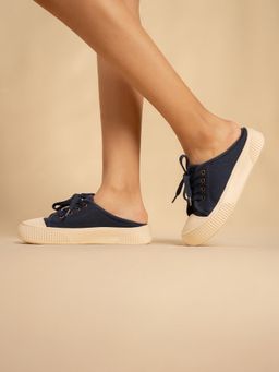 Theater - Women Elves Navy Blue Lace Ups Sneakers