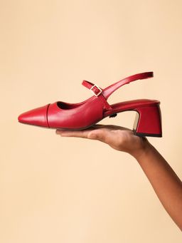 Theater - Women Twiggy Princess Red Mary Jane Mules