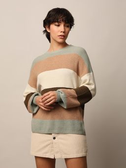 ONLY - Oversized Striped Pullover Sweater