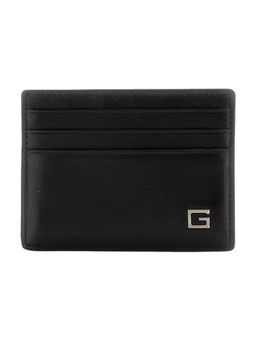 Guess - Black Solid Madrid Slug Pu Card Holder