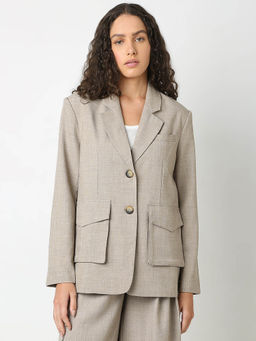 VERO MODA - Women Grey Formal Blazer
