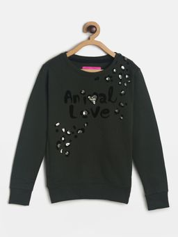 Tales & Stories - Girls Poly Cotton Full Sleeves Sweatshirt