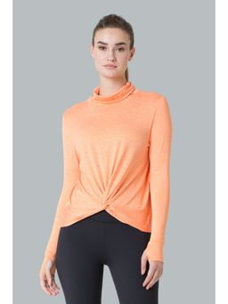 Van Heusen - Proactive Elite Women Anti Bacterial & Quick Dry Cropped T-Shirt - Vibrant Orange