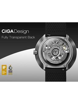 CIGA DESIGN - Watch Titanium Case Skeleton Automatic Mechanical Wristwatch : M031-TITI-W15BK