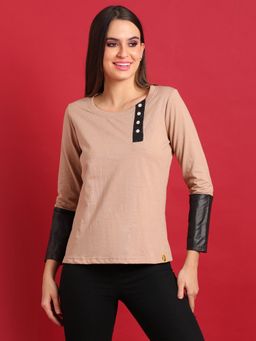 PINACOLADA - Women Brown Solid Stylish Casual Top