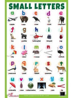 Pegasus - ABC Small Letters Thick Laminated Preschool Chart
