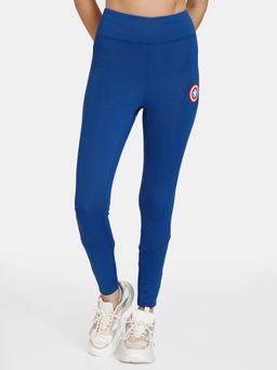 Zivame - Zelocity High Rise Quick Dry Leggings - Sail - Blue