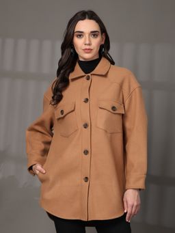 Juelle - Women Collar Neck Hip Length Shacket